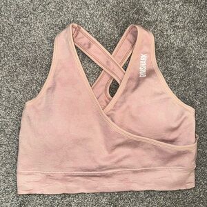 Gymshark Adapt Camo seamless Sports Bra Light Pink
